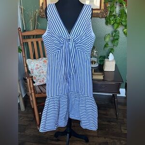 Lauren Ralph Lauren Striped Sleeveless Dress with Tie-Front